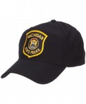 Baseball Caps Michigan State Police Patched Cap - Black - CQ124YMVW2V $25.46