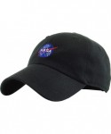 Baseball Caps Vintage NASA Insignia Dad Hat Collection Baseball Cap Polo Style Adjustable Worm - CE12NTCXLCL $15.36