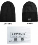 Skullies & Beanies Fleece Lined Beanie Hat Mens Winter Solid Color Warm Knit Ski Skull Cap - Black (Model-u04) - CK18HSXWMRT ...