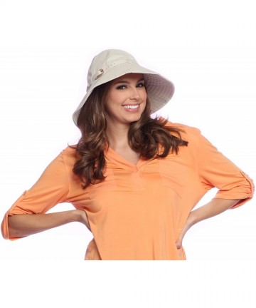 Rain Hats Rain Hat for Woman with Adjustable Chin Strap- One Size Fits All - Khaki Matte - CW18UEOG8UG $48.84