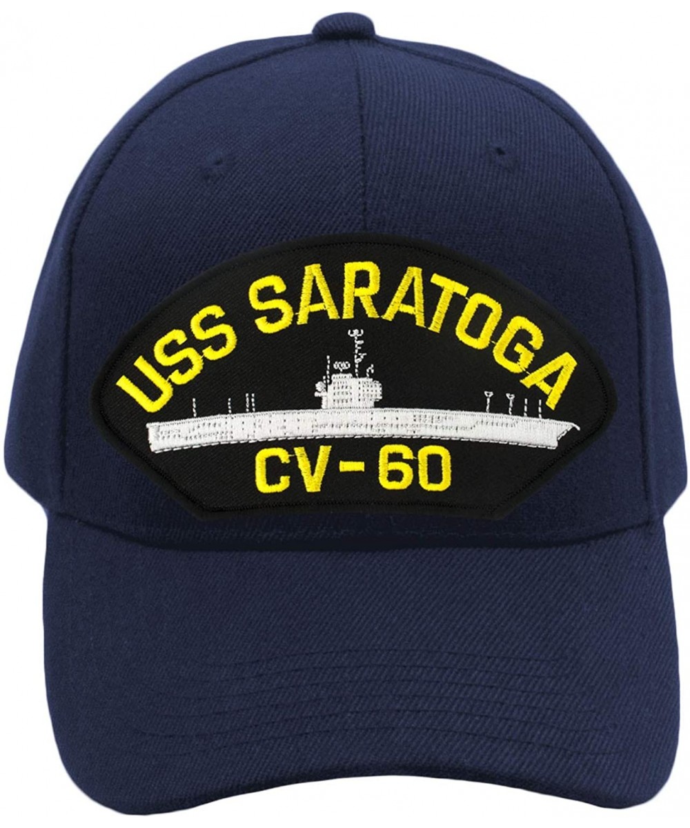 Baseball Caps USS Saratoga CV-60 Hat/Ballcap Adjustable One Size Fits Most - Navy Blue - CG18S8ZIM9C $33.95