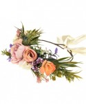 Headbands Rose Flower Headband Floral Crown Garland Halo - 4leaf - CT193X49DEU $15.28