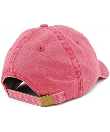 Baseball Caps Mom and Dad Pigment Dyed Couple 2 Pc Cap Set - Red Olive - C418I6Z0OQ5 $40.62