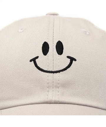 Baseball Caps Smile Baseball Cap Smiling Face Happy Dad Hat Men Women Teens - Beige - CO18SKW6XTX $17.27