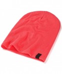 Skullies & Beanies Warm Slouchy Beanie Hat for Men and Women- Deliciously Soft Daily Beanie in Fine Knit - Hot Pink - CY185KG...