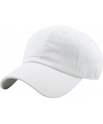 Baseball Caps Dad Hat Adjustable Plain Cotton Cap Polo Style Low Profile Baseball Caps Unstructured - White - C612FOW5NNJ $23.64