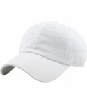 Baseball Caps Dad Hat Adjustable Plain Cotton Cap Polo Style Low Profile Baseball Caps Unstructured - White - C612FOW5NNJ $13.81