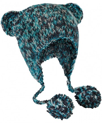 Skullies & Beanies Women's Hand Knit Cat Eared Beanie - Navy - CR11QDS90KB $33.78
