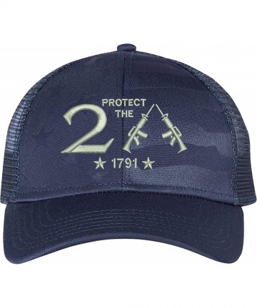 Baseball Caps Protect The 2nd Amendment 1791 AR15 Guns Right Freedom Embroidered One Size Fits All Structured Hats - Navy - C...