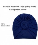 Skullies & Beanies Women Pre-Tied Bonnet Turban for Women Printed Turban African Pattern Knot Headwrap Beanie - C3-2pcs-black...
