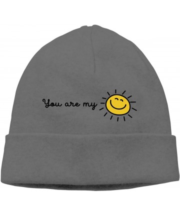 Skullies & Beanies Unisex You are My Sunshine Soft Beanie Hat Soft Hat - Deep Heather - CR18ZRM0AOX $18.89