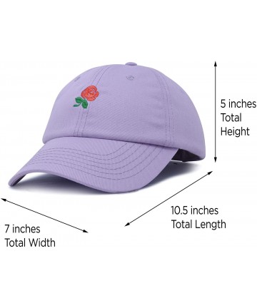 Baseball Caps Women's Rose Baseball Cap Flower Hat - Lavender - CA18OSHXMKZ $16.29