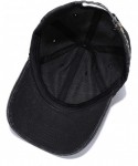 Baseball Caps Unisex Washed Dyed Cotton Adjustable Solid Baseball Cap - Dfh068-black - CQ18GMHI24X $15.37