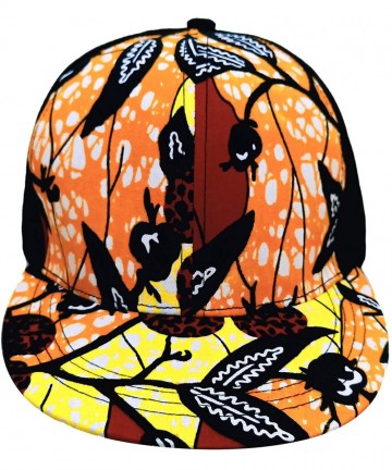 Baseball Caps African Print Hat Ankara Wax Hats - E - CA18YZQML2X $32.35