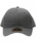 Baseball Caps Structured Hook & Loop Adjustable Hat - Dark Grey - CL183R479T3 $14.12