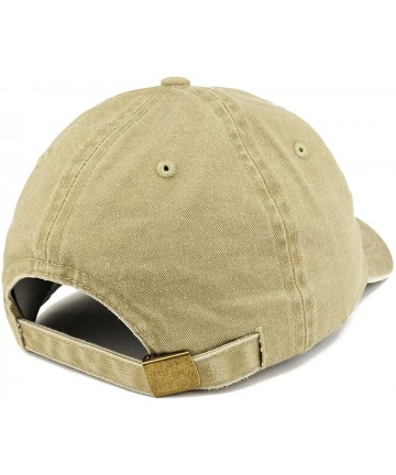 Baseball Caps WTF America Embroidered Washed Cotton Adjustable Cap - Khaki - C7185LTLEHY $25.38
