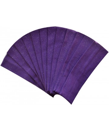 Headbands 1 Dozen 2.5 Inch Cotton Soft and Stretchy SPARKLING GLITTER Headbands - Purple Glitter - CV182SSZNT9 $42.03