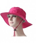 Sun Hats Crazy Cart Mens Womens Wide Brim Caps Quick-Dry UPF50+ - Af-rose Red - CY12FZ8H2X1 $19.72