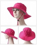 Sun Hats Crazy Cart Mens Womens Wide Brim Caps Quick-Dry UPF50+ - Af-rose Red - CY12FZ8H2X1 $19.72