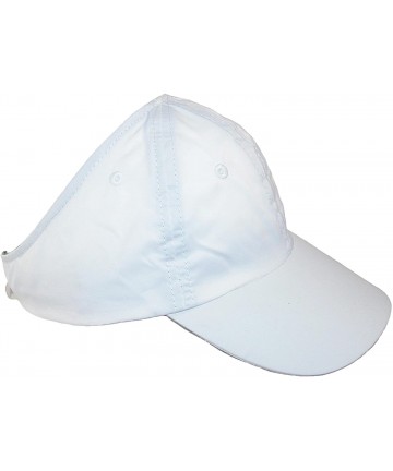 Baseball Caps Women's Microfiber Sport Ponytail Hair Holder Baseball Hat - White - CY11JZXBKKJ $19.21