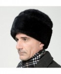 Skullies & Beanies Men's Faux Mink Fur Hat Russian Cossack Winter Warm Hat Ski Cap - Black - CK1207IUQNH $33.41