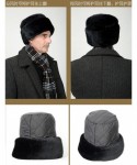 Skullies & Beanies Men's Faux Mink Fur Hat Russian Cossack Winter Warm Hat Ski Cap - Black - CK1207IUQNH $33.41