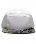 Sun Hats Snake Skin 5 Panel Biker Hat - White/Black - CR11DXFFV2X $20.26