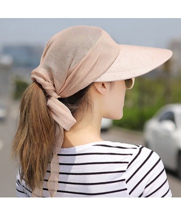 Sun Hats Floppy Summer UPF50+ Foldable Sun Beach Hats Accessories Wide Brim for Women - Pink Empty Top - CH12F3HZN5D $15.78
