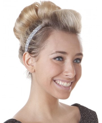 Headbands Women's Bling Glitter Adjustable No Slip Bulk Headbands Gift Sets 10pk - Skinny Pastel 10pk - CO12ID6YO1Z $48.84