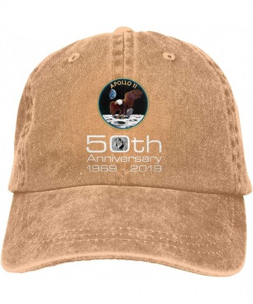 Baseball Caps Apollo 11 50th Anniversary Moon Lunar Landing Baseball Cap for Mens and Womens - Natural - C418SHWN27X $30.26