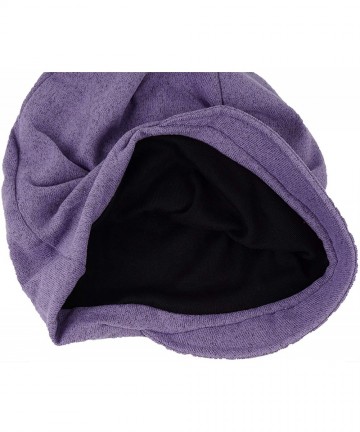 Skullies & Beanies Womens Slouchy Stretch Beanie Hat Turban Chemo Hat Cotton Beanie Visor Cap Baggy - A-purple - CH18KCD7LWH ...