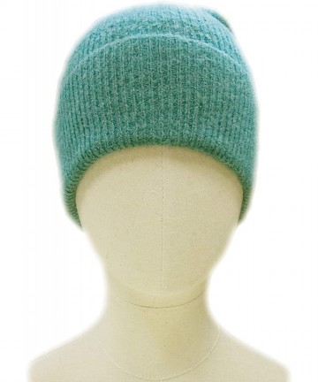 Skullies & Beanies 2 Pack Warm Winter Premium Soft Wool Alpaca Mix Beanie Hat Cap for Women and Men - Black/Turquoise - CT18M...