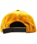 Baseball Caps Unisex Plain Soft Velvety Baseball Cap Hat Adjustable Band - Mustard - CH18IA3ESIE $14.12