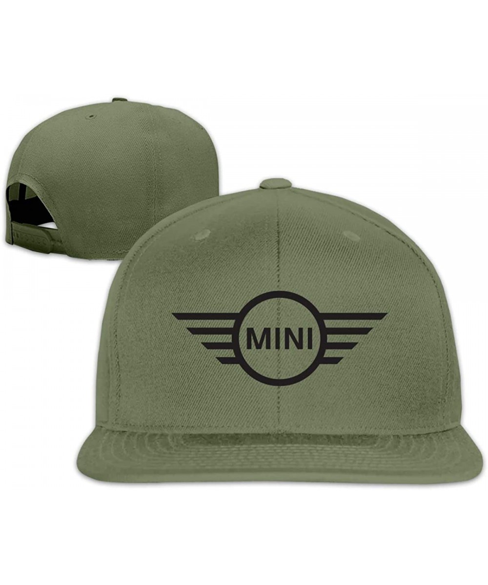Baseball Caps Unisex Mini Cooper A Flat-Brim Hats Adjustable Freestyle Cap - Moss Green - C518XKXKRTH $17.45