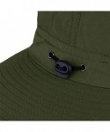Sun Hats Outdoor Sun Protection Fishing Hat Wide Brim Breathable Bucket Safari Boonie Cap for Men and Women - Army Green - CP...