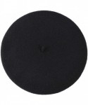 Berets Women's Paris Wool Beret - Noir - CO11E7ELVH3 $43.19