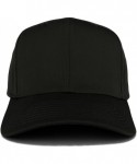 Baseball Caps XXL Oversize High Crown Adjustable Plain Solid Baseball Cap - Black - CQ189054UXD $20.59