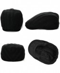 Newsboy Caps Wool Newsboy Cap Earflap Trapper Hat Winter Warm Lined Fashion Unisex 56-60CM - 69148_black - C4128KSDWR3 $22.80