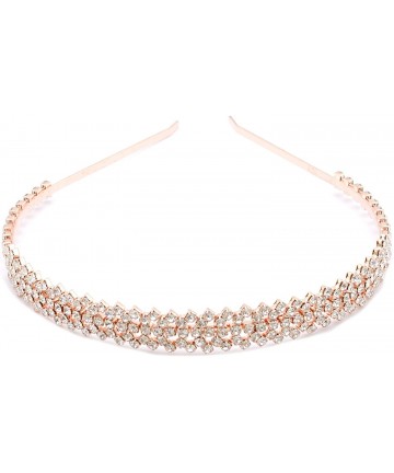 Headbands Fashion Jewelry Rose Gold Plating Tiara Headband - CQ188YW3CKG $18.54