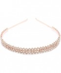 Headbands Fashion Jewelry Rose Gold Plating Tiara Headband - CQ188YW3CKG $12.85