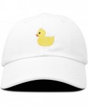Baseball Caps Cute Ducky Soft Baseball Cap Dad Hat - M / L / Xl - White - CU18LYHC3TH $18.26