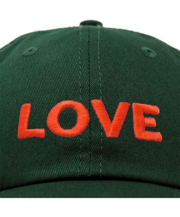 Skullies & Beanies Custom Embroidered Hats Dad Caps Love Stitched Logo Hat - Dark Green - CO18M7Y6OHD $15.69