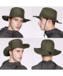 Sun Hats FANCET Fishing Sun Hat Wide Brim for Men Women Nylon Foldable Packable - 00702_army Green - CZ182DRGD95 $19.96