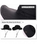 Sun Hats FANCET Fishing Sun Hat Wide Brim for Men Women Nylon Foldable Packable - 00702_army Green - CZ182DRGD95 $19.96