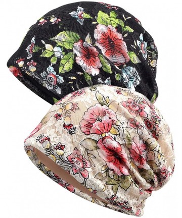 Skullies & Beanies Women's Baggy Slouchy Beanie Chemo Hat Cap Scarf - 2 Pack-w - CH18RW5AZC5 $19.32
