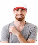 Baseball Caps Two Tone Trucker Hat Summer Mesh Cap with Adjustable Snapback Strap - Red-white-blue - CX119N21I3V $12.79