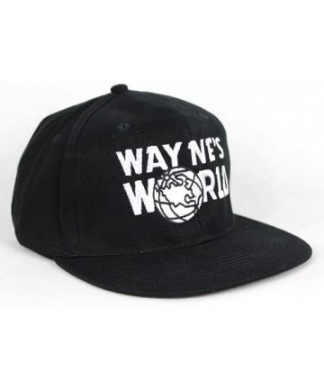 Baseball Caps Wayne's World Cap Free Size Black Wayne - CX125FRIZG5 $18.56