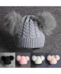 Skullies & Beanies Infant Toddler Baby Knitting Woolen Hat-2PCS Kid Hemming Keep Warm Winter Hiarball Cap Hat +Scarf Set - B-...
