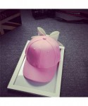 Sun Hats Girl Cotton Big Bowknot Hats Caps Adjustable Snapback Hip Hop Baseball Cap Flat - Pink - CC184WN8SZC $12.41