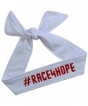 Headbands Tie Back Sport Headband with Your Custom Team Name or Text in Vinyl - White - CB12M1O9RJJ $16.49